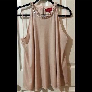 Flowy velour sleeveless